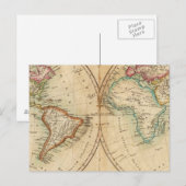 世界の地図3 ポストカード (正面/裏面)