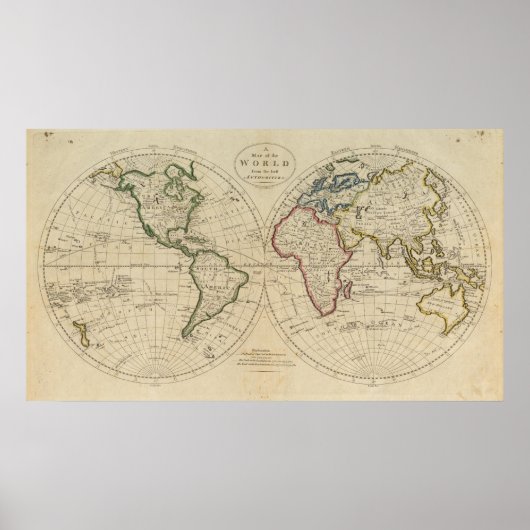 世界の地図4 ポスター (正面)