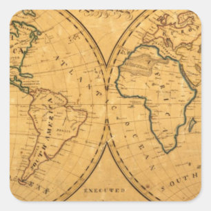 世界の地図5 スクエアシール