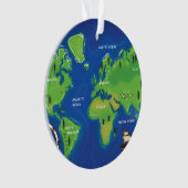 世界の地図。 オーナメント (正面)