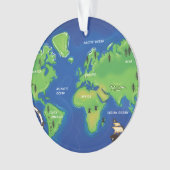 世界の地図。 オーナメント (正面)