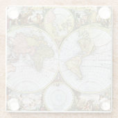 世界の地図 ガラスコースター (裏面)