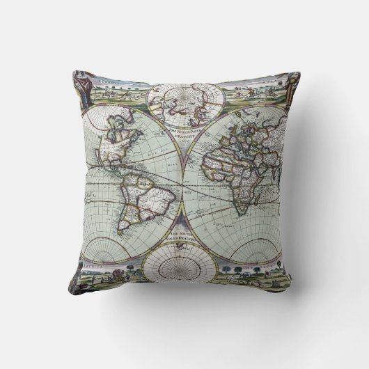 世界の地図 クッション (裏面)