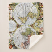 世界の地図 シェルパブランケット (正面)