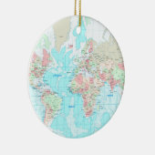世界の地図 セラミックオーナメント (右)