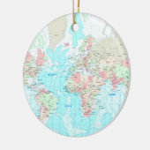 世界の地図 セラミックオーナメント (左)