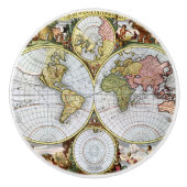 世界の地図 セラミックノブ (正面)