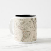 世界の地図 ツートーンマグカップ (正面左)