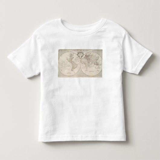 世界の地図 トドラーTシャツ (正面)