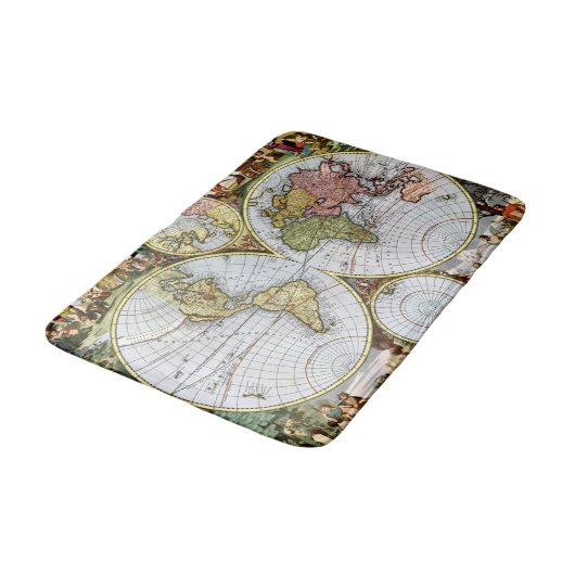 世界の地図 バスマット (アングル)