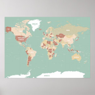 世界の地図! ポスター