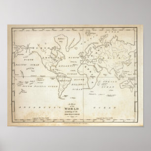 世界の地図 ポスター