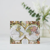 世界の地図 ポストカード (スタンド正面)