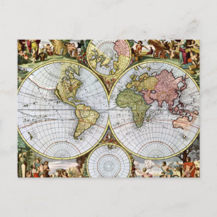 世界の地図 ポストカード