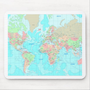 世界の地図 マウスパッド