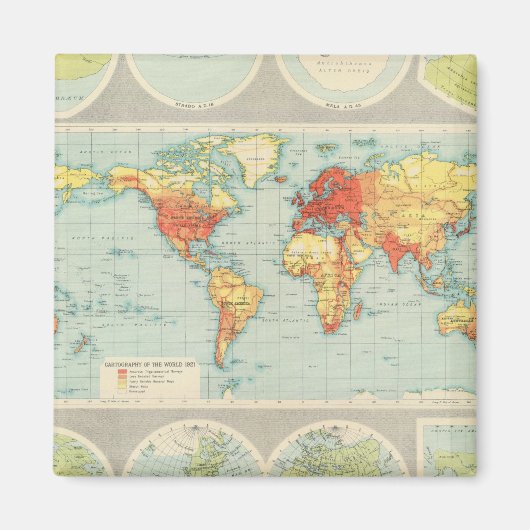 世界の地図 マグネット (正面)