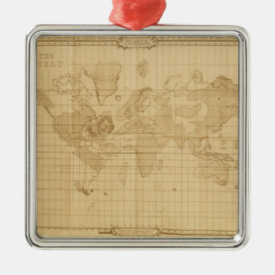 世界の地図 メタルオーナメント