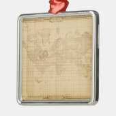 世界の地図 メタルオーナメント (左)