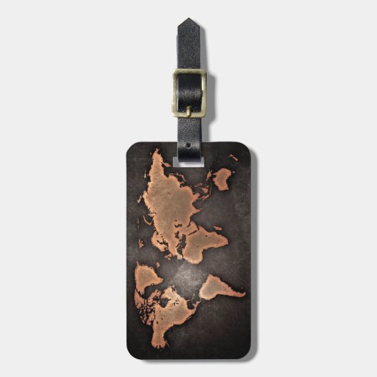 世界の地図 ラゲッジタグ (正面縦)