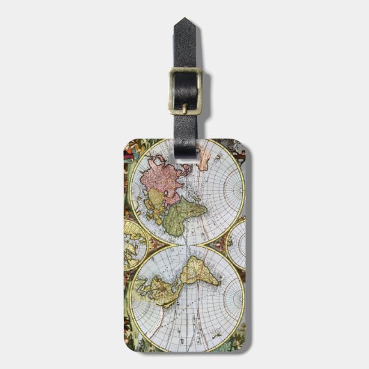 世界の地図 ラゲッジタグ (正面縦)