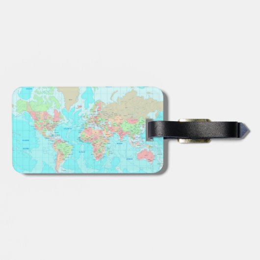 世界の地図 ラゲッジタグ (裏面横)