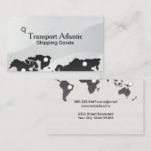 世界の地図 | 交通マーカー 名刺 (正面/裏面)