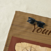 世界の地図 – 名前の追加 –  ビーチタオル (インサイチュ)