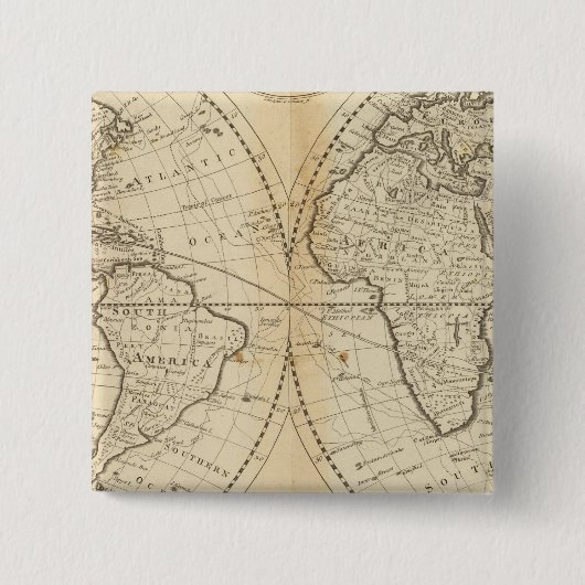 世界の地図 缶バッジ (正面)
