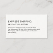 世界の地図/船のロゴ 名刺 (裏面)