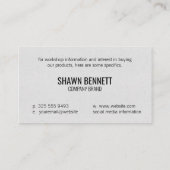 世界の地図(金ゴールド)金融ロゴ 名刺 (裏面)