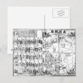 世界の地図， 1671 ポストカード (正面/裏面)