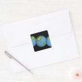 世界の地形図 スクエアシール (封筒)