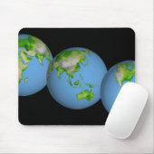世界の地形図 マウスパッド (マウス)