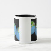 世界の地形図 マグカップ (中央)