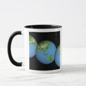 世界の地形図 マグカップ (左)