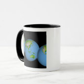 世界の地形図 マグカップ (正面左)