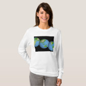世界の地形図 Tシャツ (正面フル)