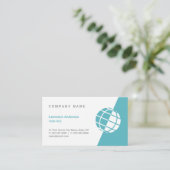 世界の地球のロゴの専門の名刺 名刺 (スタンド正面)