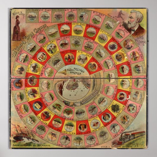 世界の地球儀 ポスター (正面)