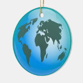 世界の地球 セラミックオーナメント (左)