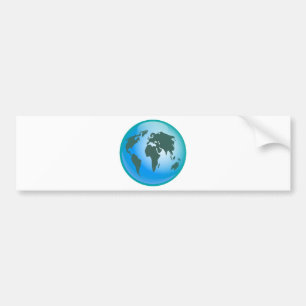 世界の地球 バンパーステッカー