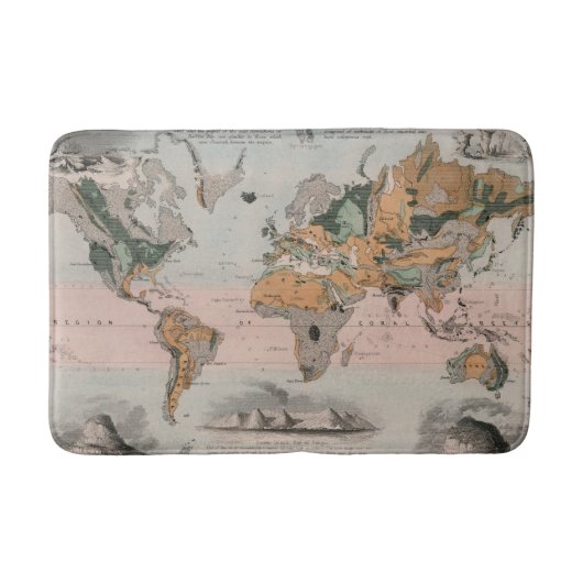 世界の地質地図 バスマット (正面)