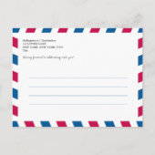 世界の場所NY GREECE AU Airmail日付を保存 案内ポストカード (裏面)