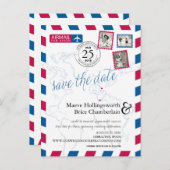 世界の場所UK-Gibraltar Airmail日付を保存 案内ポストカード (正面/裏面)