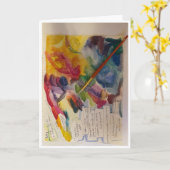 世界の塗り絵カードを続けよう カード (黄色い花)