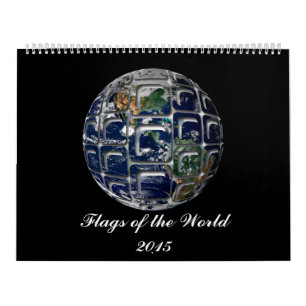 世界の壁掛けカレンダー2015年の旗 カレンダー