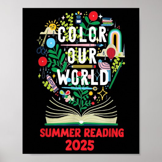 世界の夏のアートと読創造性を彩る ポスター (正面)