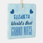 世界の大最高の姪、ハートA035a セラミックオーナメント (右)