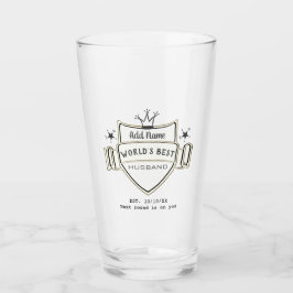 世界の夫最高のビールピントパーソナライズされたグラス タンブラーグラス