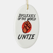 世界の失読性失読症おもしろいの贈り物 セラミックオーナメント (右)